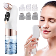 Alat Penyedot Komedo Dan Pori Pori Jerawat Lengkap 1 set Elektrik Facial Pore Vacuum 6 Heads / Pembe