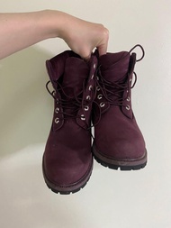 ❤️❤️誠可毅 timberland 聖誕節 限量款 酒紅色 絨布 靴 高筒鞋 登山靴 戶外運動鞋 6/24.5/39/25