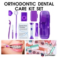8PCS Orthodontic Toothbrush Cleaning Set Braces Oral Hygiene Care Ortho Tool Kit Penjagaan Kebersiha
