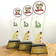 Acrylic Trophy Acrylic Trophy School Trophy Wooden Coaster