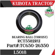 Released Bearing Ball (THRUST) RCT5582RU Kubota Tractor L5018 Part : TC650-26350