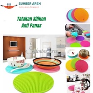 Round Silicone Coaster, Heat-Resistant Silicone Pot Coaster