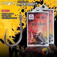 MATA Hammer head live bait fishing hook 7028BN