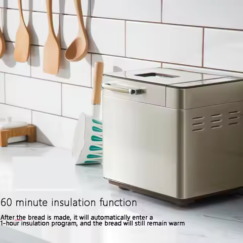Programmable Bread Maker Machine 3 Loaf Sizes, 19 Menu Functions Gluten Free White Wheat Rye French 