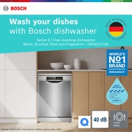 Bosch SMS6ZCI16E Freestanding 60cm Dishwasher Stainless Steel Home Connect