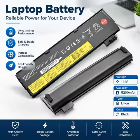 61 ++ battery For Lenovo Thinkpad T470 T480 T570 T580