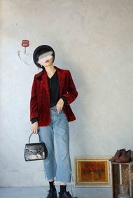 尋寶古著-經典Levis501排釦水洗藍DIY開衩牛仔九分褲W28L30