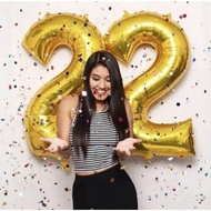 Jumbo Number Balloon 1 Meter Gold