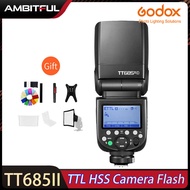 TT685II Godox TT685IIC TT685IIN TT685IIS TT685IIF TT685O TTL HSS อุปกรณ์เสริมไฟถ่ายรูปตัวยิงแฟลชสำหรับ Canon Nikon Sony Fuji กล้อง Olympus