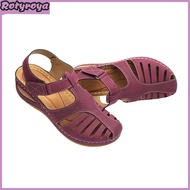 Womens Closed Toe Sandals Bohemian Style Wedge Sandals Summer Gladiator Sandals with Ankle Strap for