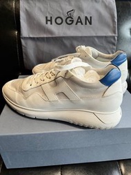 Hogan lnteractive全白皮革藍尾運動小白鞋 8