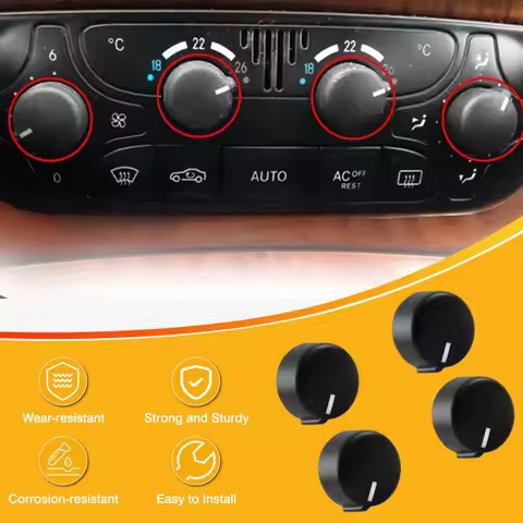4Pcs Air Conditioner Climate Control Button Knob for Mercedes C-Class W203 C320 C240 C230 C180 C280