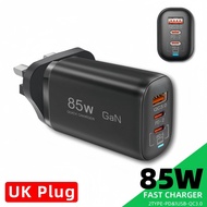 《314》Real 85W GaN USB Type C Charger QC3.0 Quick Charger PPS PD 20-65W Laptop Fast Charging For iPho