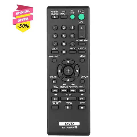 RMT-D198A Remote Control For Sony DVD Player Controller RMT-D198P RMT-D197P DVP-SR170 DVP-SR370 DVPS