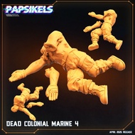 Dead Colonial Marine [4]-Vs Humans-Humanoid Human/32mm scale 3D printed miniature token marker PSK