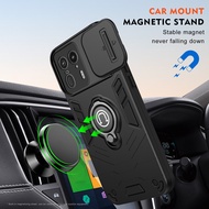 For Motorola Moto E14 G55 G35 G85 G75 G05 G15 Power E15 G06 Shockproof Cover Sliding Window Metal Fi