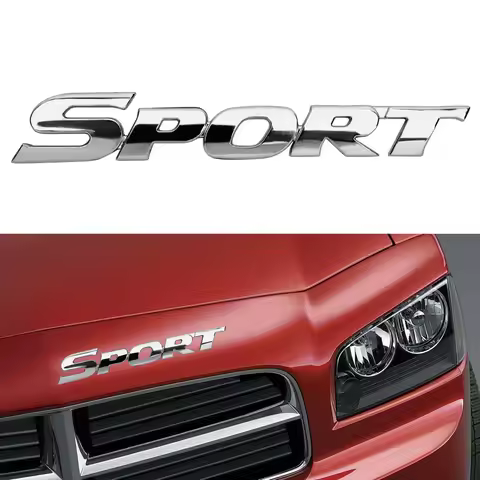 3D Chrome Car Letters Logo Metal SPORT Emblem Badge Sport Stickers Car Rear Trunk Accessories