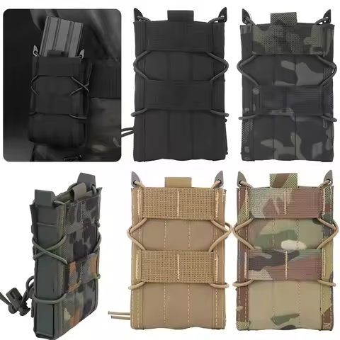 Tactical MOLLE Single Rifle Mag Pouch Molle for M4 M14 M16 AR15 G36 PMAG 5.56 .223 AK 30 40-round Ma