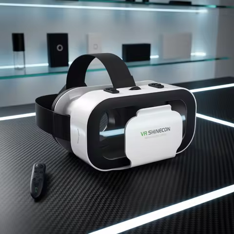 Shinecon 3D VR Glasses Virtual Reality Viar Goggles Headset Devices Smart Helmet Lenses For Cell Pho