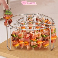 ELO11VE Skewer Holder, String Grill 12/24/25/36 Vertical Grill Rack,  Detachable Stainless Steel Bak