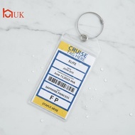 UK Cruise Ship Luggage Tags 5 Pa Clear Waterproof PVC Vertical ID Card Holder for Cruise Trip Essent