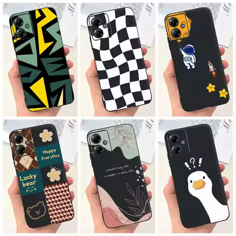 For Motorola Moto G14 Case 6.5" Soft Black Silicone Funda Cute Slim Back Phone Cover For Moto G14 G