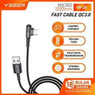 VEGER VP-20 MICRO USB VEGER VP-20 MICRO USB QC 3.0 120cm fast charging ORIGINAL Gaming data cable/