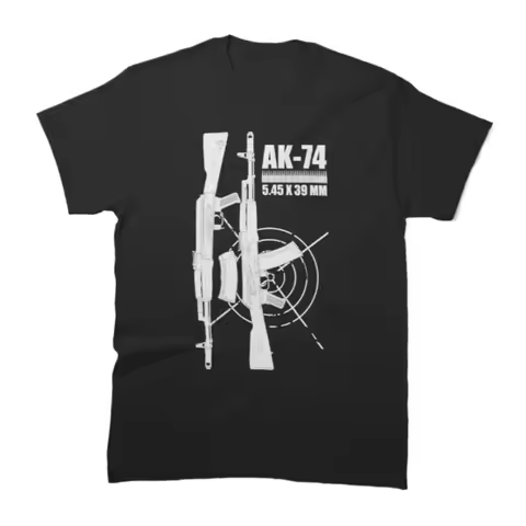 Russian Soviet Kalashnikov AK-74 Assault Rifle T-Shirt 100% Cotton O-Neck Summer Short Sleeve Casual