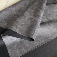Dark Gray Suede Fabric, Size 1m5 - Thick, Form-fitting, No Stretch - Dirty Defects, Designer Items, 