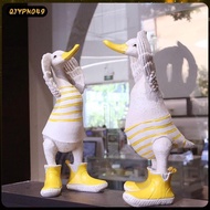 [qjypno49] Duck Figurine Resin Duck Figurine Creative Cartoon Duck Decor Tabletop Duck Sculpture Res