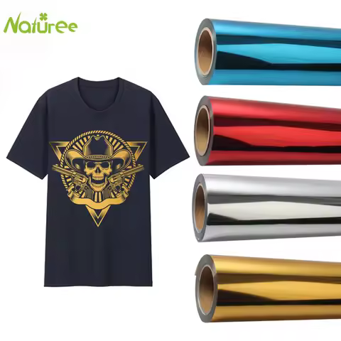 1m/3m/5m/10m Metallic Heat Transfer Vinyl Iron on Transfer HTV Iron on For T-Shirt Heat Press DIY De