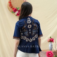 Nuansa Batik Blouse Batik / Kemeja Batik Lengan Pendek Bahan Katun