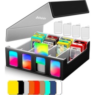 Trading Card Storage Box for Commander Display, 3000+ MTG Deck Box with 4 Toploaders