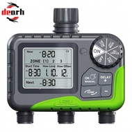 3 Zone Water Timer IP65 Waterproof Rating Rain Delay Function Large LCD Display
