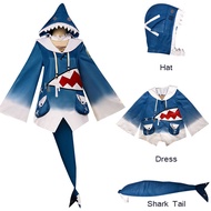 Anime Hololive Gawr Gura Cosplay Costume Virtual Anchor Gawr Gura Shark Dress Girls Women Lolita Uni