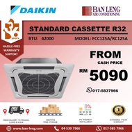 Daikin  Ceiling Cassette R32  Non-Inverter (With Built-in Wifi Controller) FCC125A/RC125A