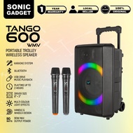 Vinnfier VF Tango 600 WMV Pembesar Suara 90W Max Portable Trolley Wireless Bluetooth Speaker Karaoke