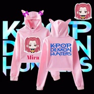 Croptop Hoodie jacket kpop Demon hunters Demon Hunter Jacket Kpop Demon Hunters Jacket