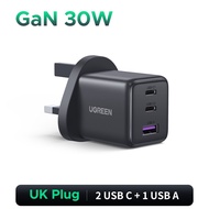UGREEN 30W GaN Charger USB-C USB-A 3 Ports Charger Nexode GaN Fast Charger USB-C Power Adapter
