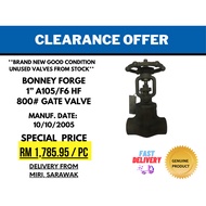 [READY STOCK] BONNEY FORGE 1” A105/F6 HF 800# GATE VALVE