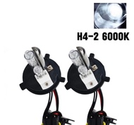 AUTO K ONE ชุดหลอดไฟหน้ารถยนต์ XENONบัลลาสต์บาง HID 35Wเป็นชุด 2ชิ้น 1คู่ ขั้วH4-2 มีค่าสี 43K 6K 8