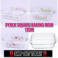 HOT 17CM PYREX SQUARE BAKING DISH / MANGKUK KACA PYREX /PYREX BUFFET /TRAY KACA