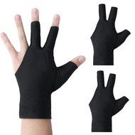 6 PCS Pool Gloves Billiards Left Hand, 3 Fingers Pool Billiard Gloves, Breathable Billiard Gloves fo