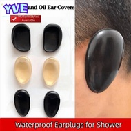 YVE 2Pcs Hair Dying Ear Covers, Plastic Earmuffs Ear Protector Cover Caps,  Waterproof Reusable Baby