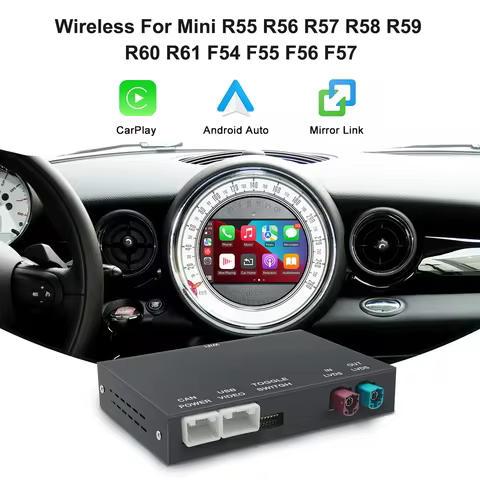 Android Auto Wireless CarPlay For MININBT/CIC R55 R56 R57 R58 R59 R60 R61 F54 F55 Clubman Countryman
