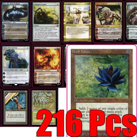 216 Pcs Black Core Cards P9 Dual Land Fetch Land Shock Lands Proxy MTG Cards