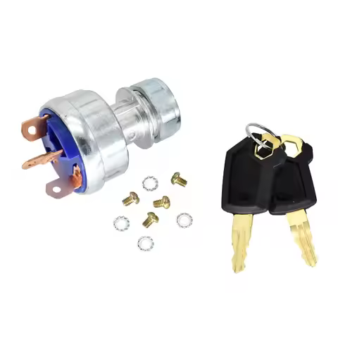 4 Terminal Ignition Switch with 2 Keys 2373530 9G7641 Compatible with Caterpillar Excavator 215 235 