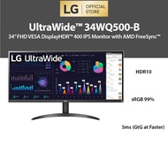 Lg LED Monitor 34" 34WQ500-B Ultrawide WFHD IPS HDR10 sRGB 99% 100Hz