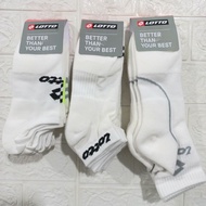 Lotto Men's Socks 3 Pairs - White | Lotto Socks | Lotto Men Running Low Cut Socks | Lotto Men Runnin