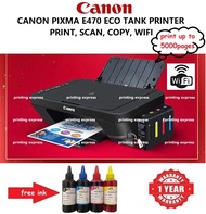 Canon PIXMA E470 Printer - Eco Ink Tank Printer (PrintScanCopyWiFi)